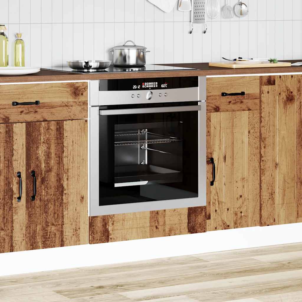 Oven Cabinet Kalmar Old Wood Engineered Wood