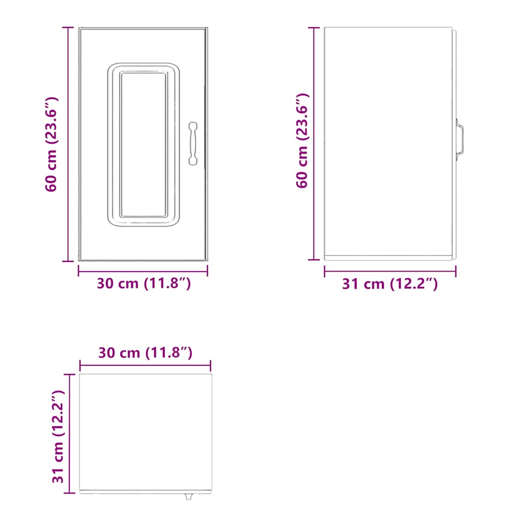 Kitchen Wall Cabinet Kalmar White Engineered Wood