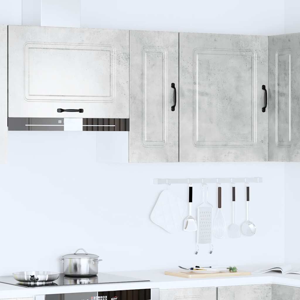 Kitchen Wall Cabinet Kalmar Concrete Grey Engineered Wood