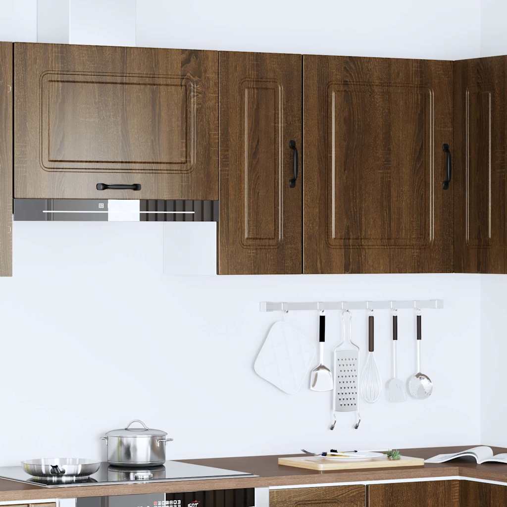 Kitchen Wall Cabinet Kalmar Brown Oak Engineered Wood