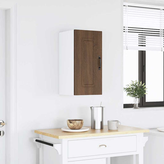 Kitchen Wall Cabinet Kalmar Brown Oak Engineered Wood