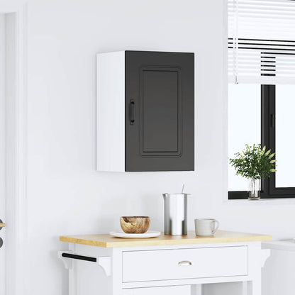 Kitchen Wall Cabinet Kalmar Black Engineered Wood