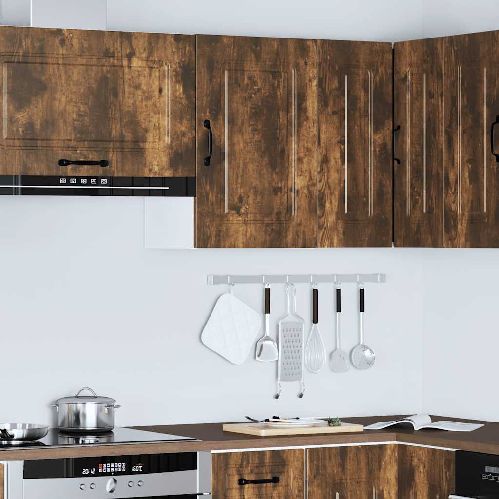 Kitchen Wall Cabinet Kalmar Smoked Oak Engineered Wood