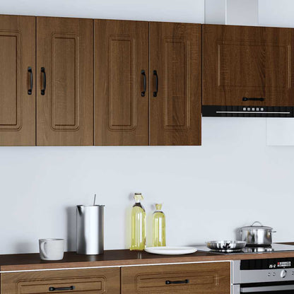 Kitchen Wall Cabinet Kalmar Brown Oak Engineered Wood