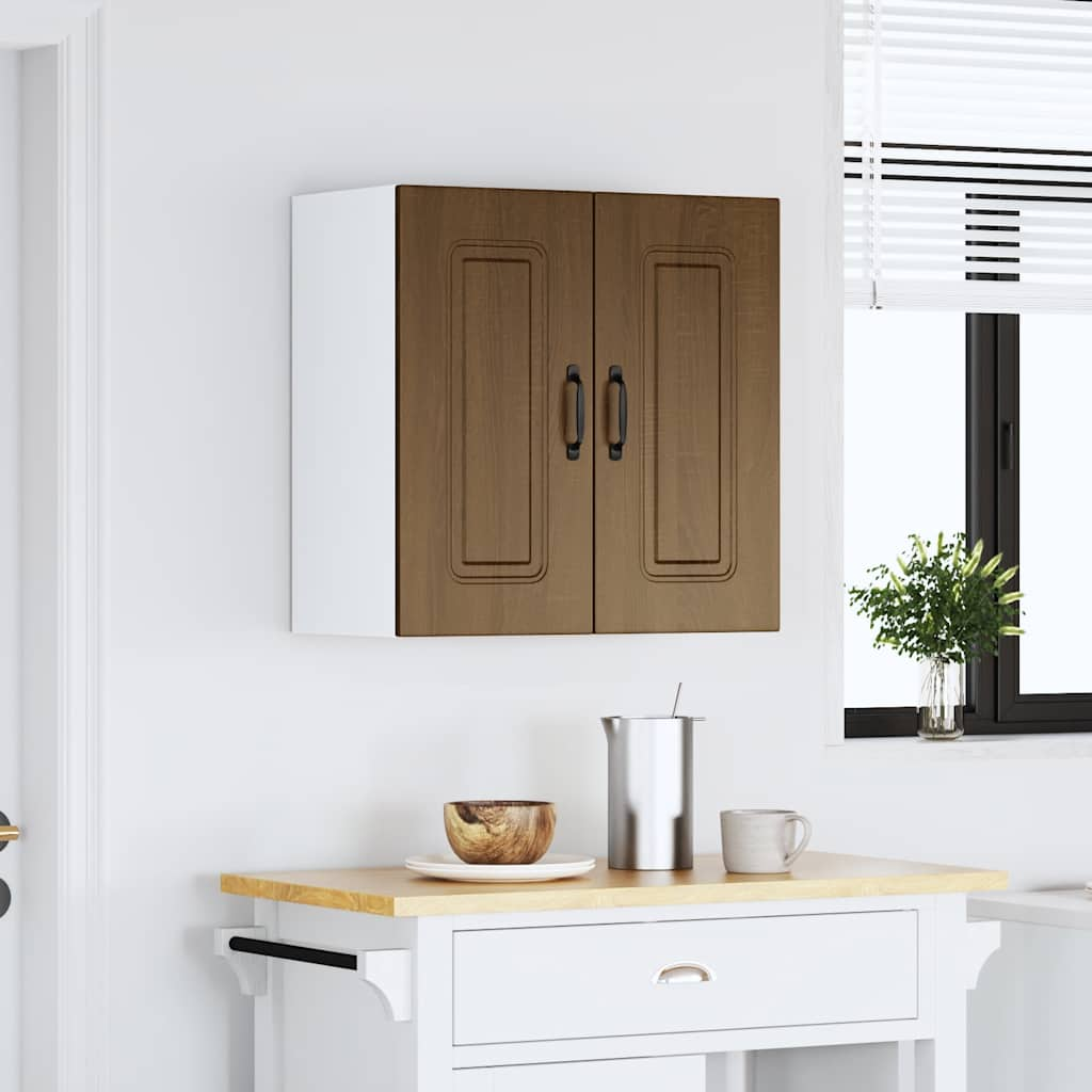 Kitchen Wall Cabinet Kalmar Brown Oak Engineered Wood