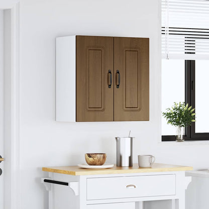 Kitchen Wall Cabinet Kalmar Brown Oak Engineered Wood