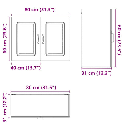 Kitchen Wall Cabinet Kalmar Grey Sonoma Engineered Wood