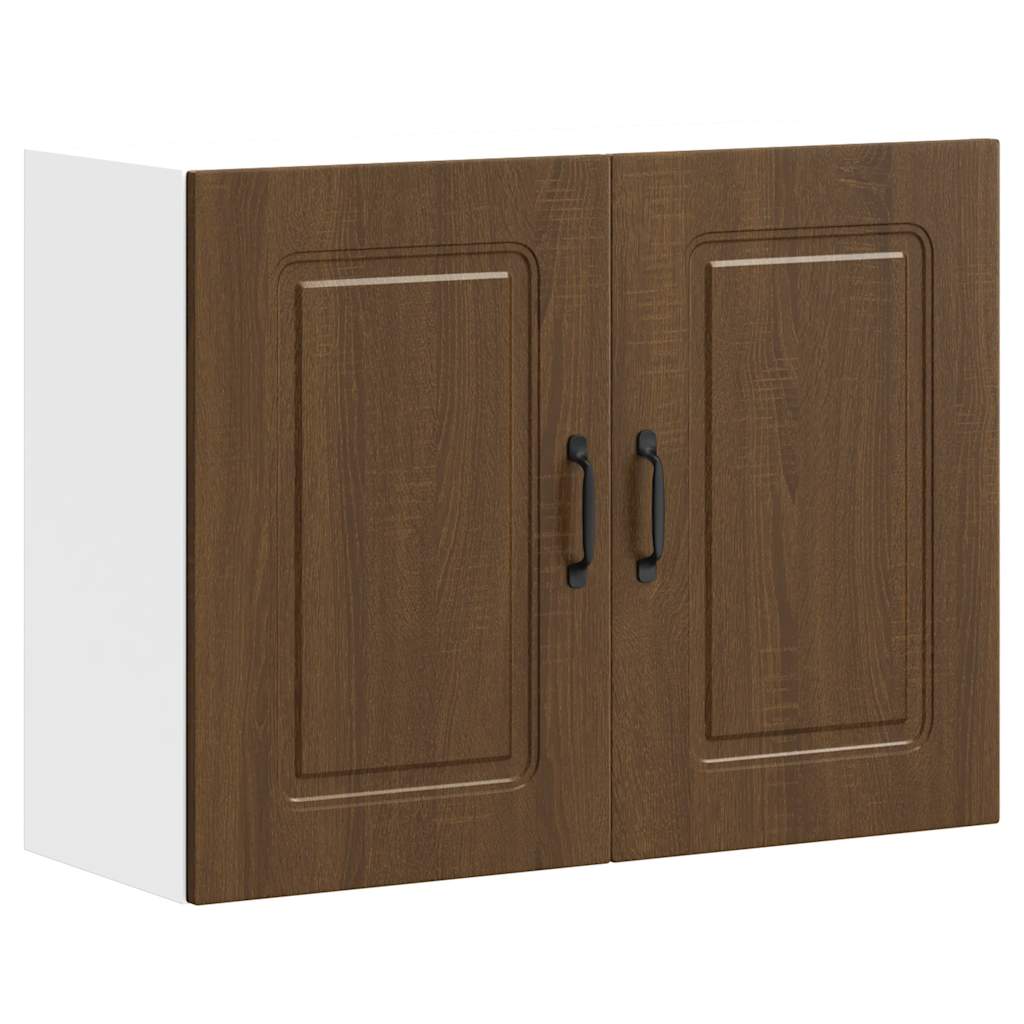 Kitchen Wall Cabinet Kalmar Brown Oak Engineered Wood