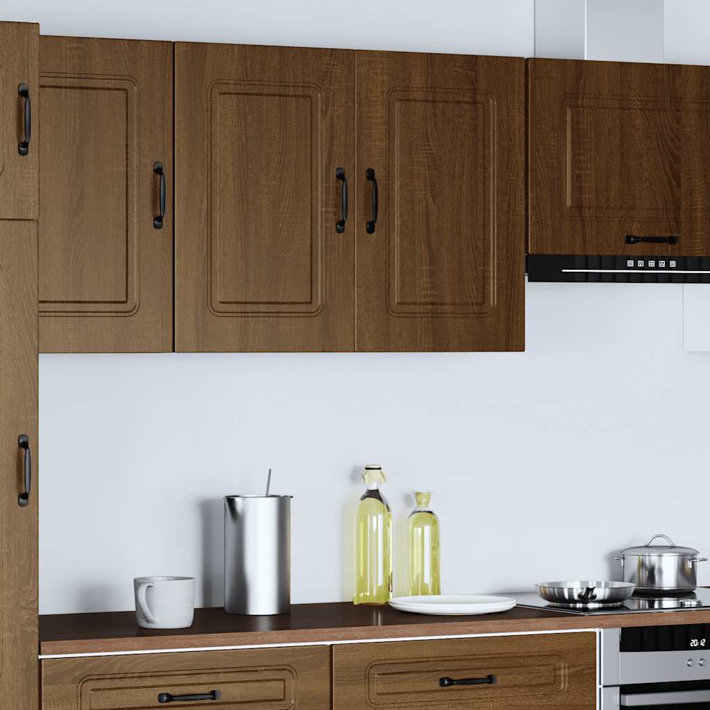 Kitchen Wall Cabinet Kalmar Brown Oak Engineered Wood