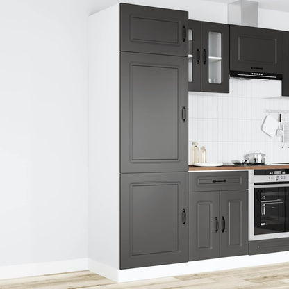 Kitchen Cupboard Kalmar Black Engineered Wood