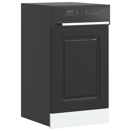 Dishwasher Panel Kalmar Black 45x1.5x67 cm Engineered Wood