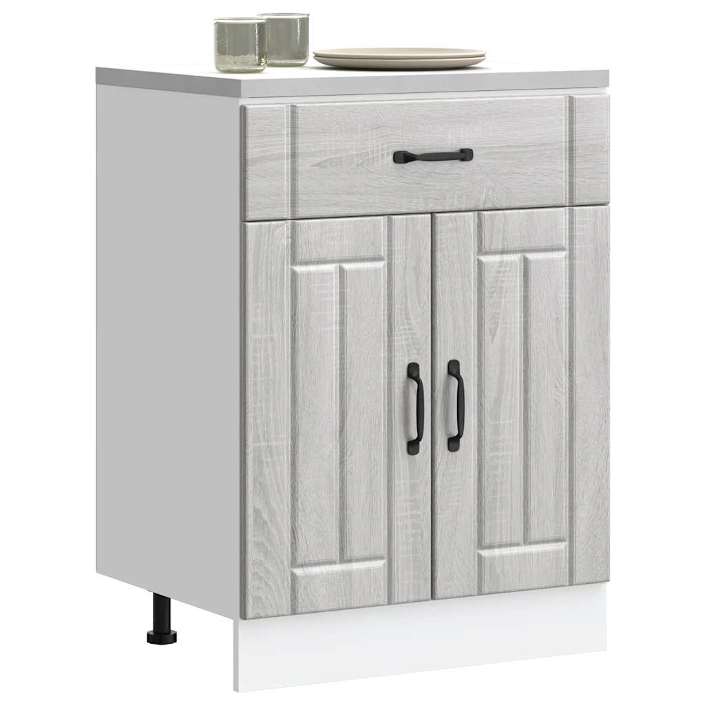 Kitchen Base Cabinet Lucca Grey Sonoma Engineered Wood