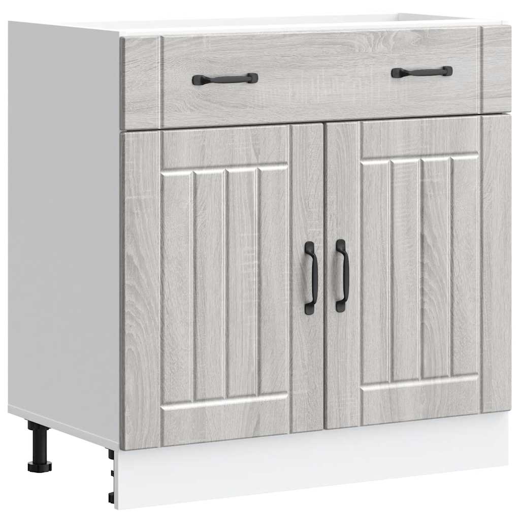 Kitchen Base Cabinet Lucca Grey Sonoma Engineered Wood