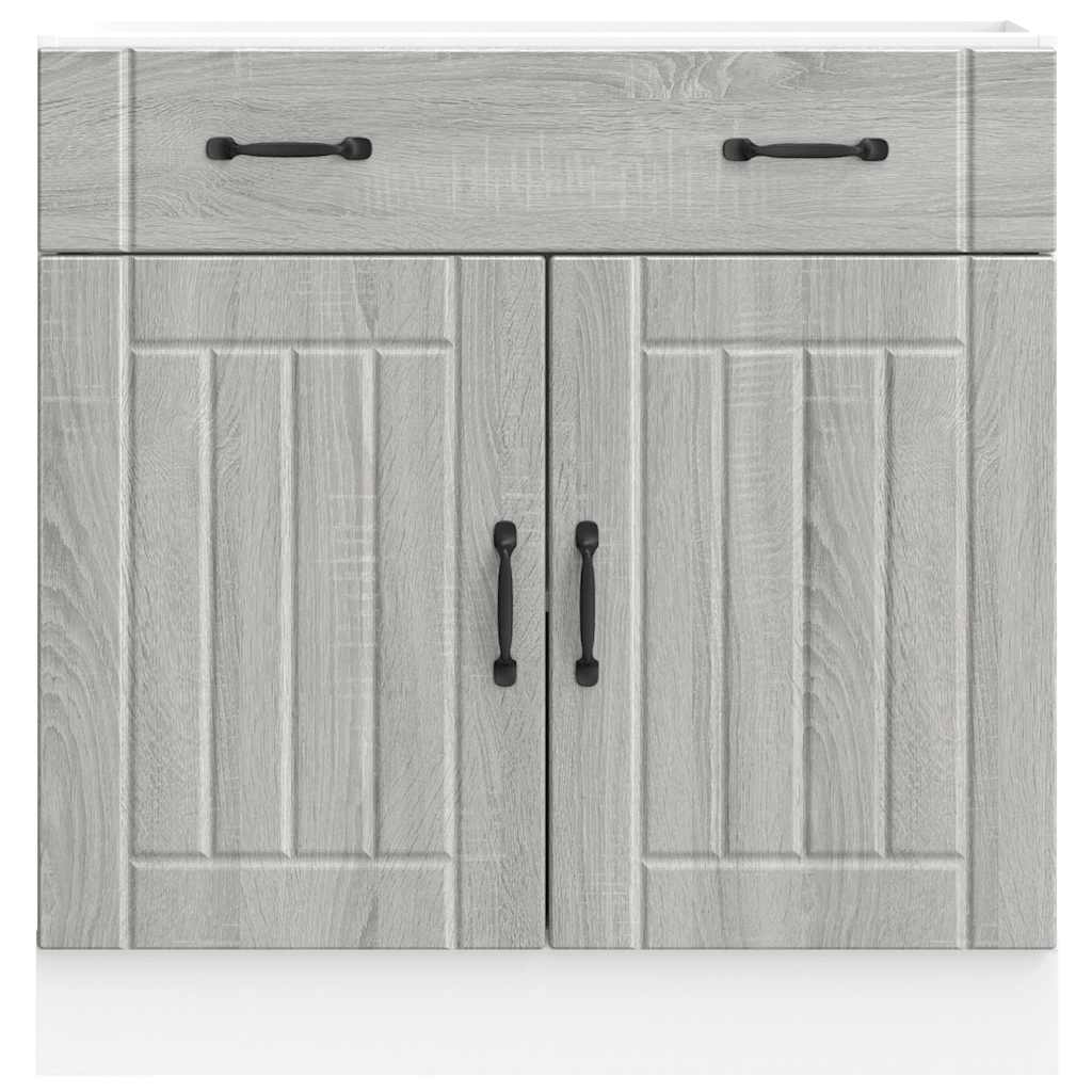 Kitchen Base Cabinet Lucca Grey Sonoma Engineered Wood