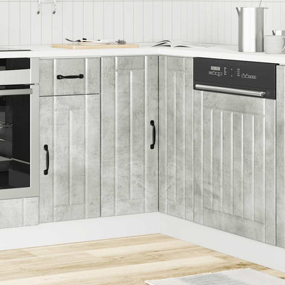 Kitchen Corner Base Cabinet Lucca Concrete Grey Engineered Wood