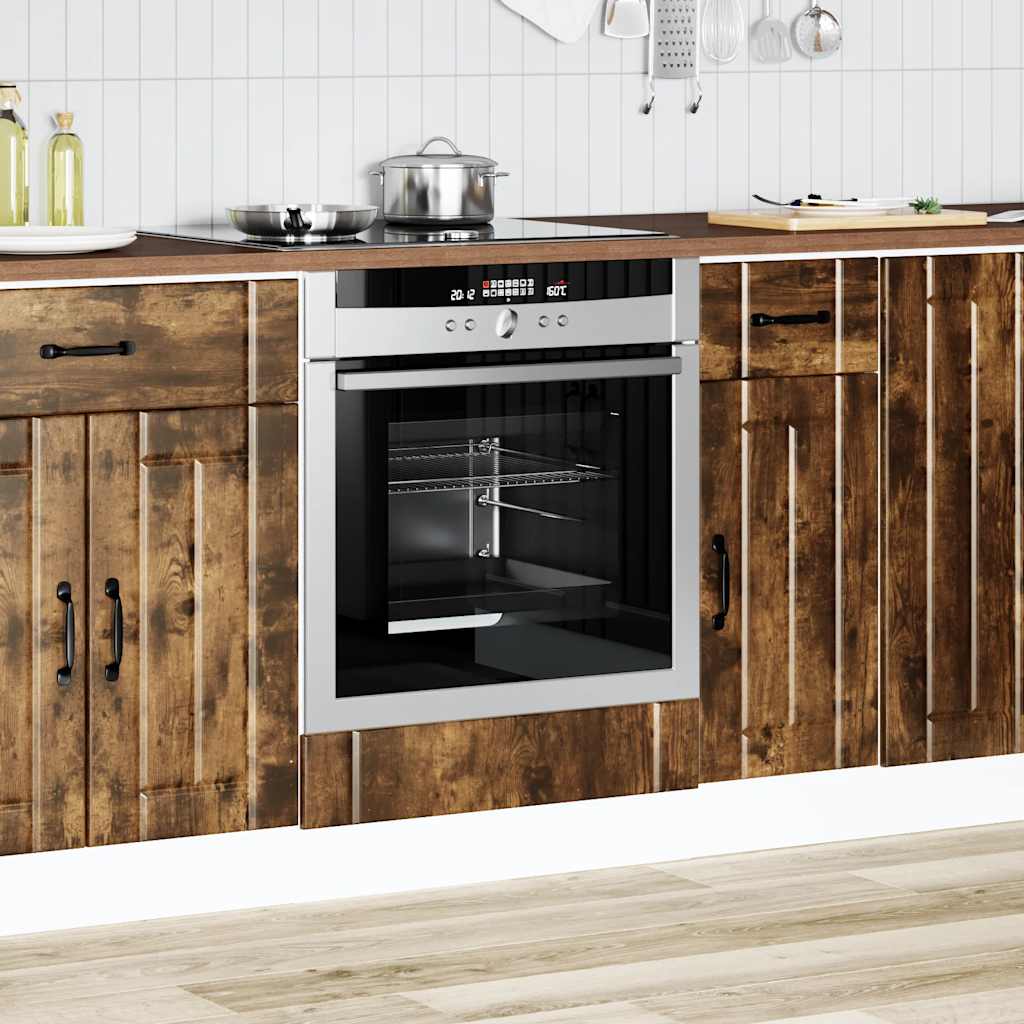 Oven Cabinet Lucca Smoked Oak Engineered Wood