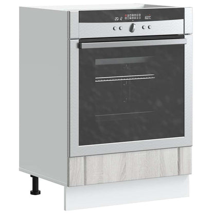 Oven Cabinet Lucca Grey Sonoma Engineered Wood