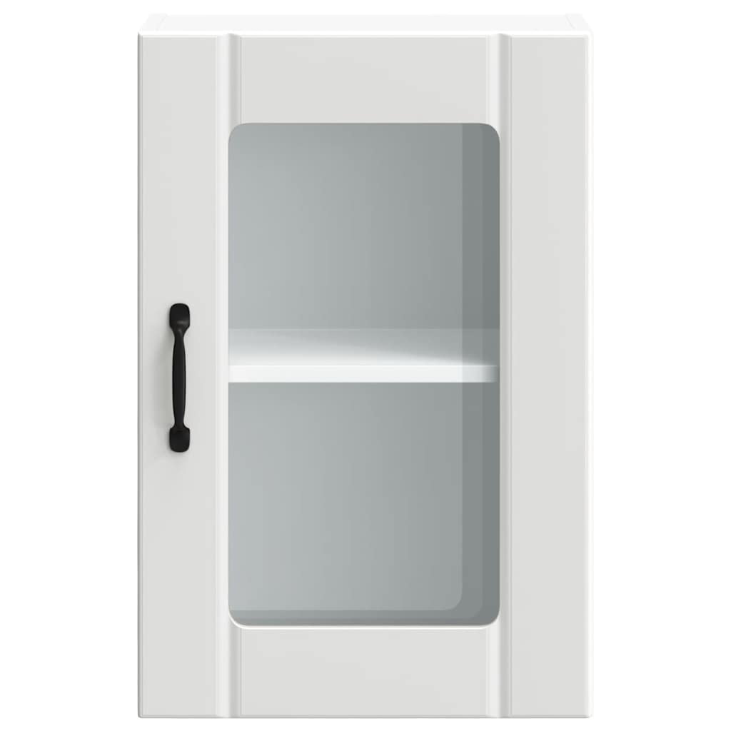 Kitchen Wall Cabinet with Glass Door Lucca White