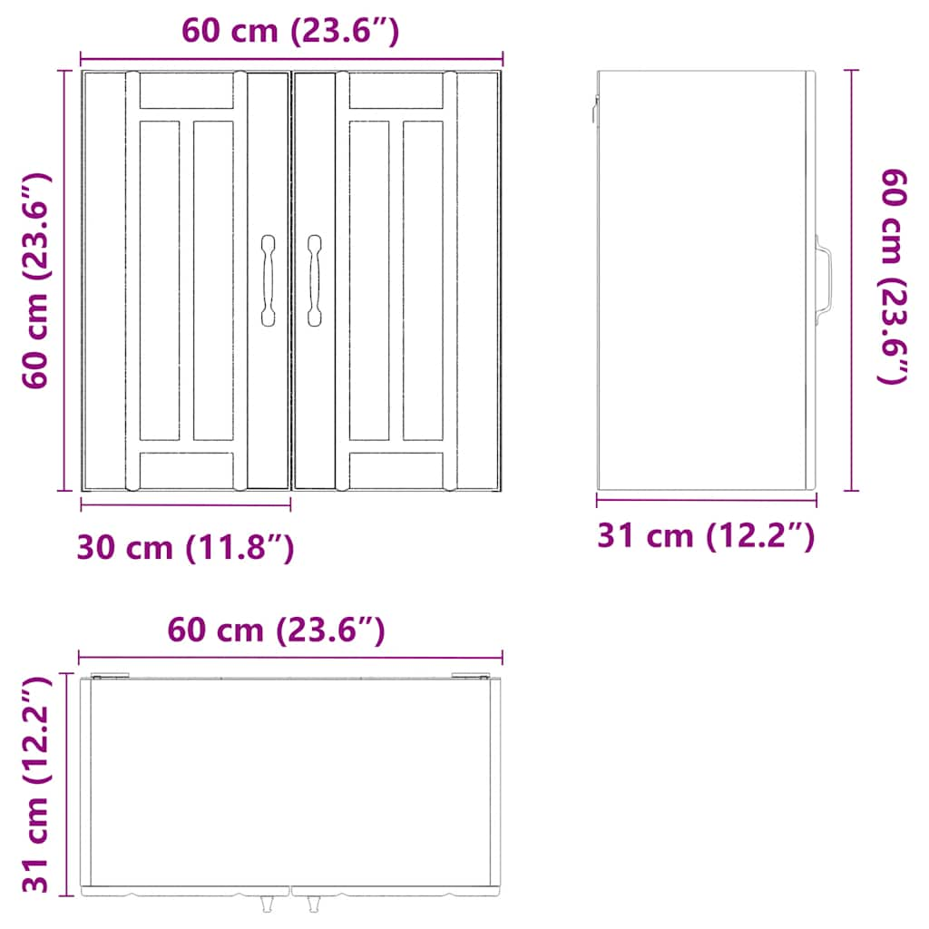 Kitchen Wall Cabinet Lucca White Engineered Wood