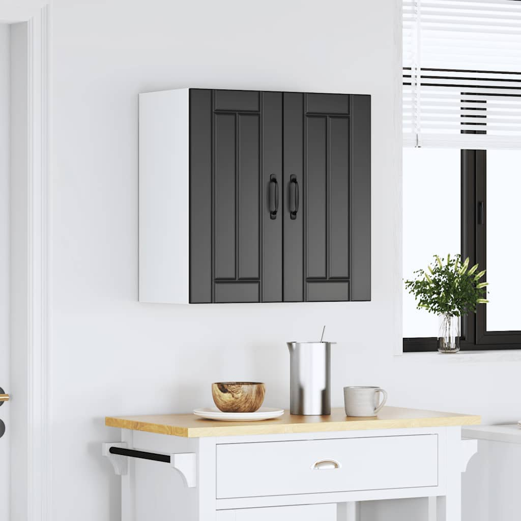 Kitchen Wall Cabinet Lucca Black Engineered Wood