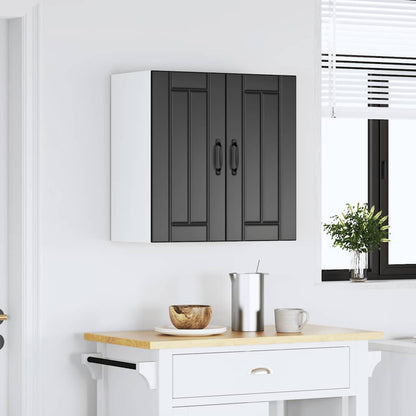 Kitchen Wall Cabinet Lucca Black Engineered Wood