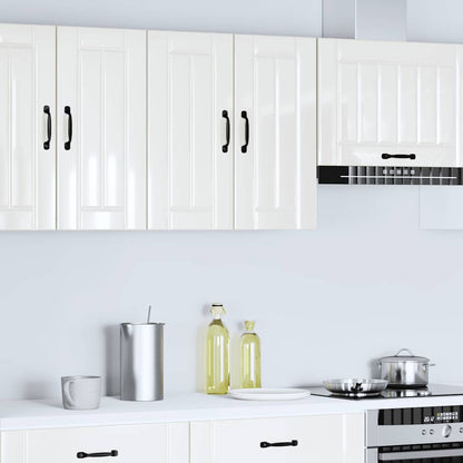 Kitchen Wall Cabinet Lucca High Gloss White Engineered Wood