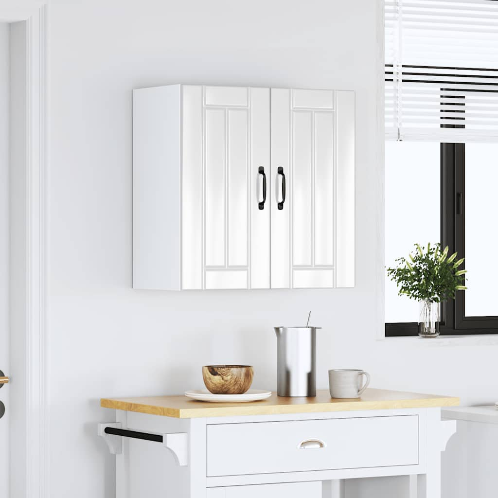 Kitchen Wall Cabinet Lucca High Gloss White Engineered Wood