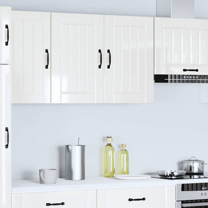 Kitchen Wall Cabinet Lucca High Gloss White Engineered Wood