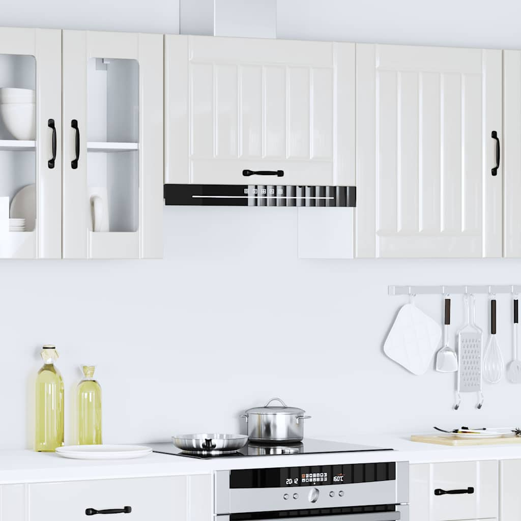 Kitchen Wall Cabinet Lucca High Gloss White Engineered Wood