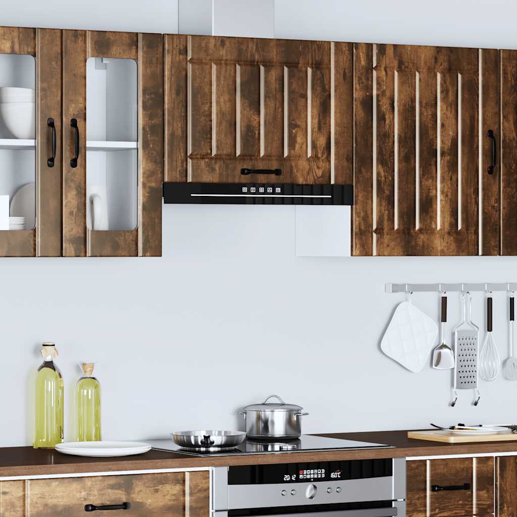 Kitchen Wall Cabinet Lucca Smoked Oak Engineered Wood