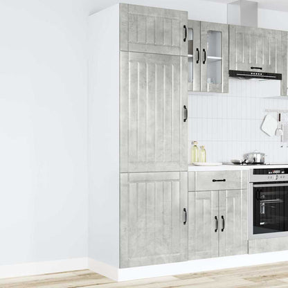 Kitchen Cupboard Lucca Concrete Grey Engineered Wood