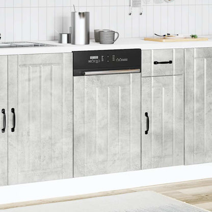 Dishwasher Panel Lucca Concrete Grey Engineered Wood