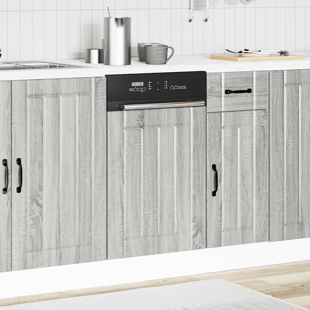 Dishwasher Panel Lucca Grey Sonoma Engineered Wood