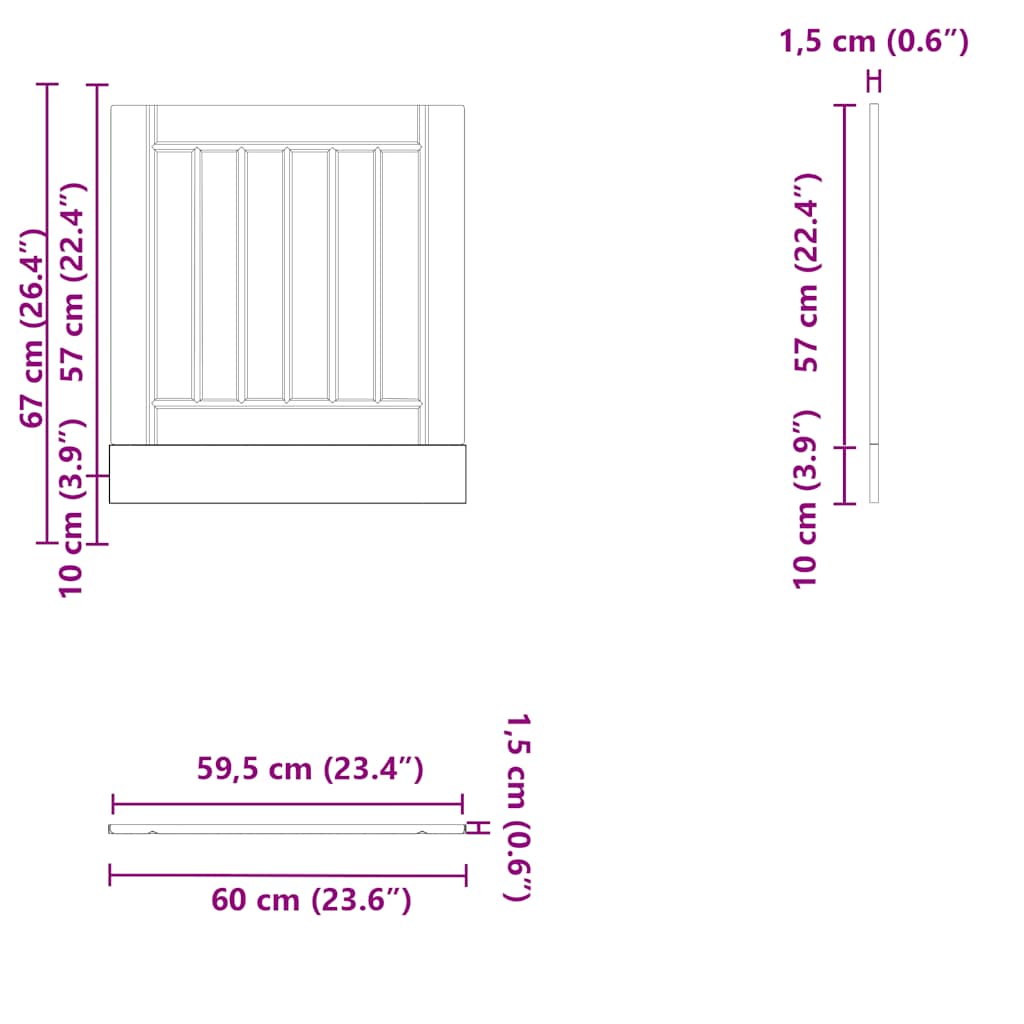 Dishwasher Panel Lucca White Engineered Wood