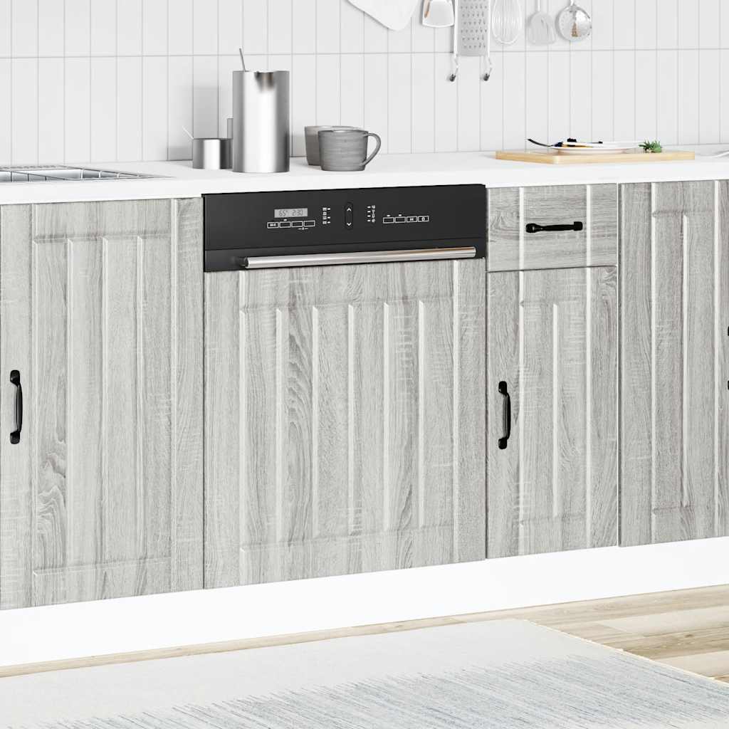 Dishwasher Panel Lucca Grey Sonoma Engineered Wood