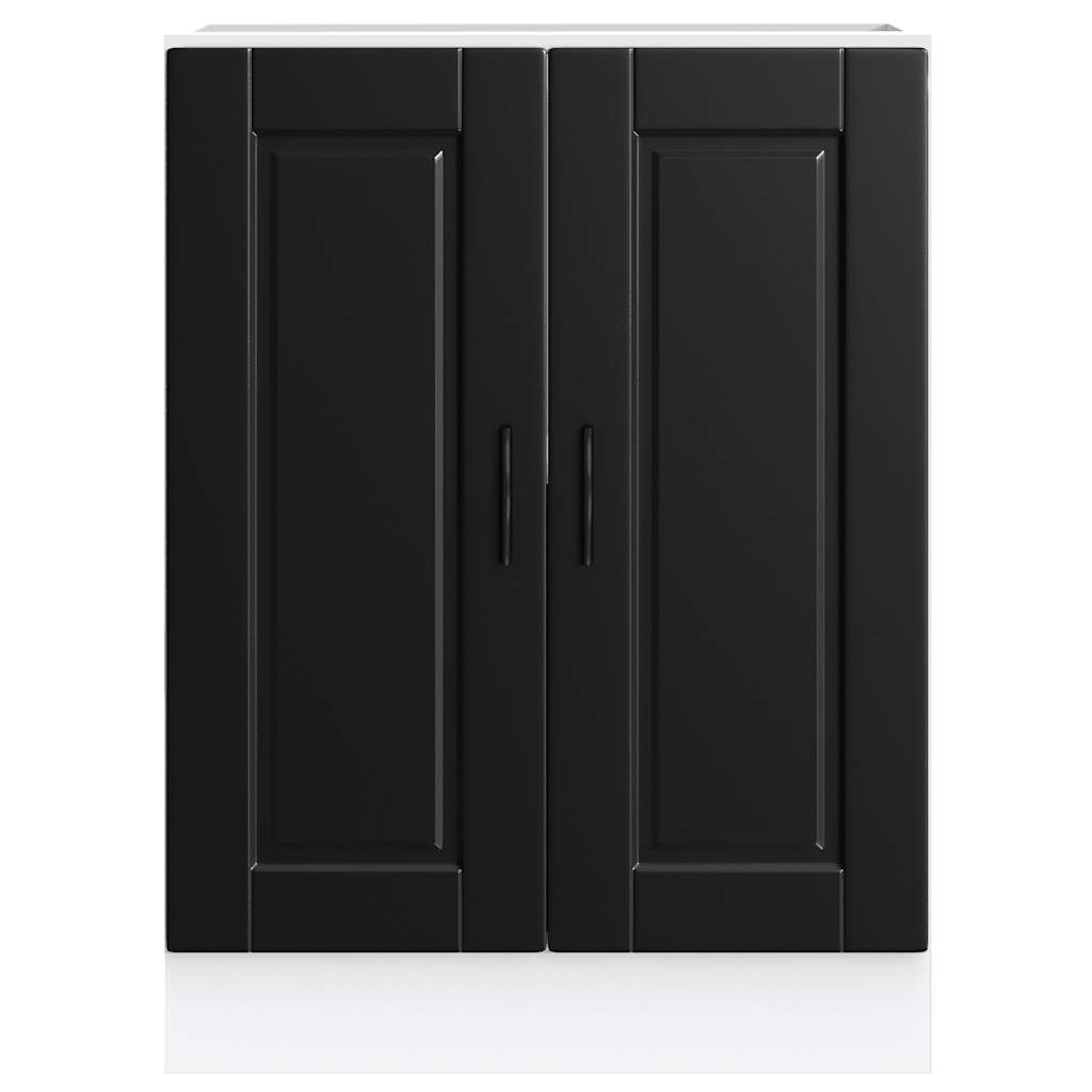 Kitchen Base Cabinet Porto Black Engineered Wood