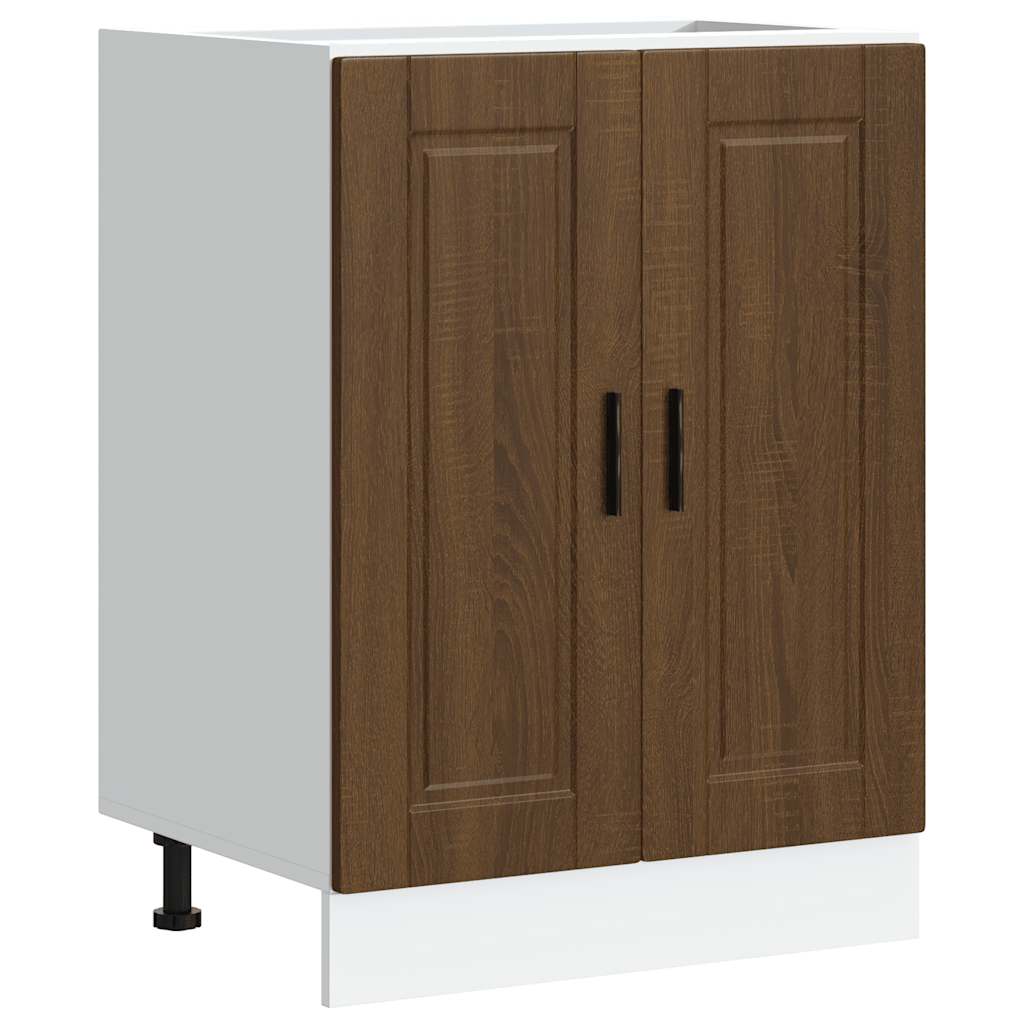 Kitchen Base Cabinet Porto Brown Oak Engineered Wood