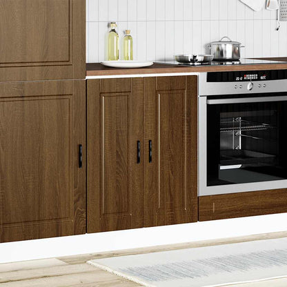 Kitchen Base Cabinet Porto Brown Oak Engineered Wood