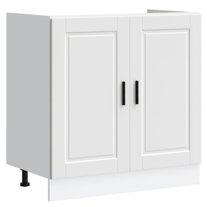 Sink Base Cabinet "Porto" White 80x46x81.5 cm Engineered Wood