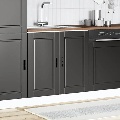 Sink Base Cabinet "Porto" Black 80x46x81.5 cm Engineered Wood