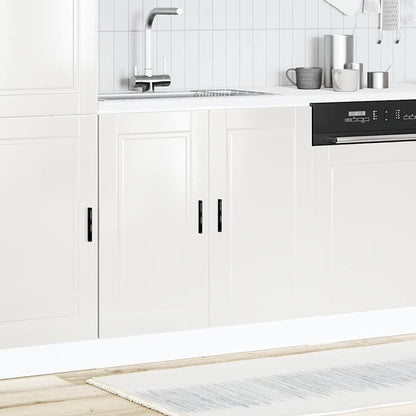 Sink Base Cabinet "Porto" High Gloss White 80x46x81.5 cm Engineered Wood