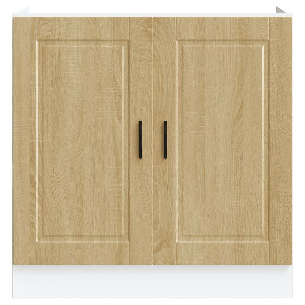 Sink Base Cabinet "Porto" Sonoma Oak 80x46x81.5 cm Engineered Wood