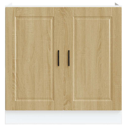 Sink Base Cabinet "Porto" Sonoma Oak 80x46x81.5 cm Engineered Wood