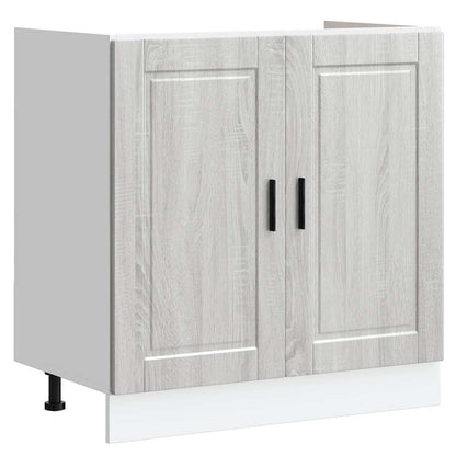 Sink Base Cabinet "Porto" Grey Sonoma 80x46x81.5 cm Engineered Wood