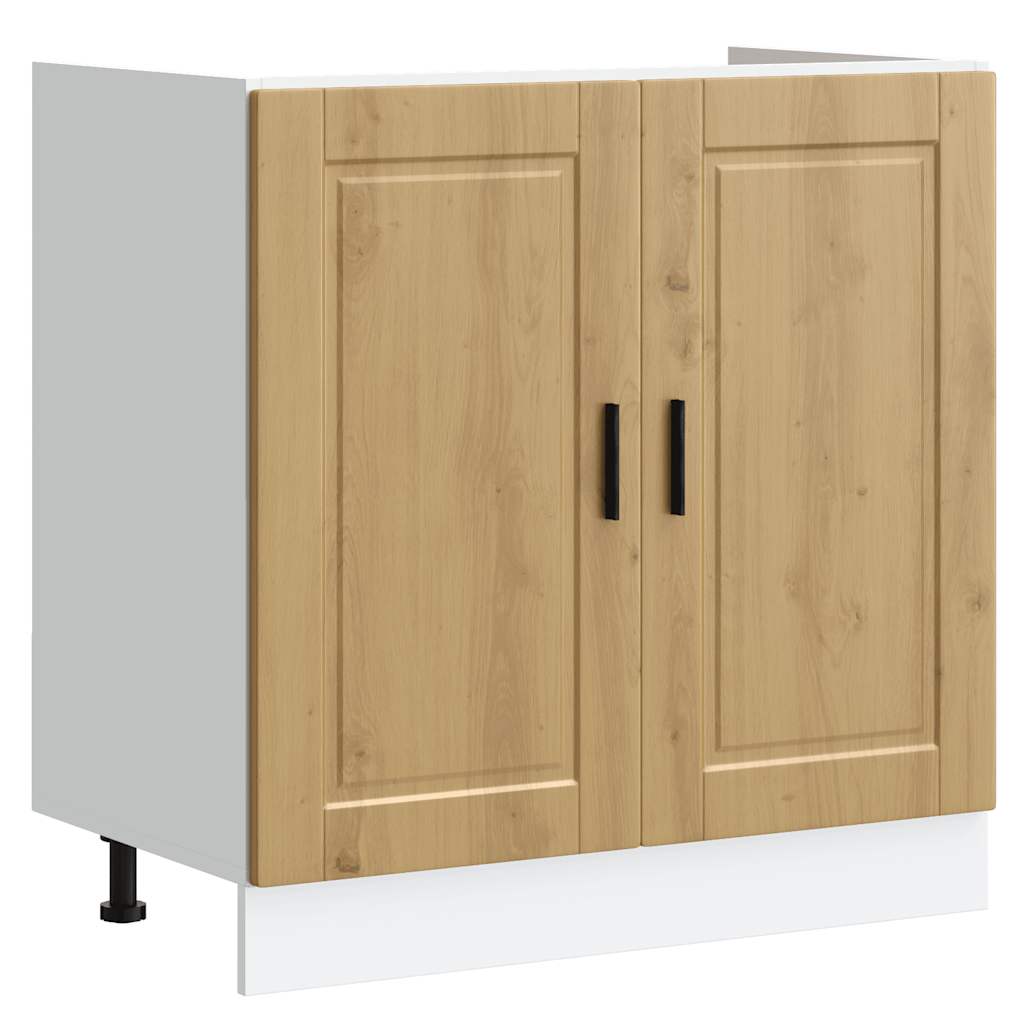 Sink Base Cabinet "Porto" Artisan Oak 80x46x81.5 cm Engineered Wood