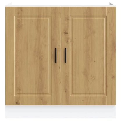 Sink Base Cabinet "Porto" Artisan Oak 80x46x81.5 cm Engineered Wood