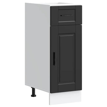 Kitchen Base Cabinet Porto Black Engineered Wood