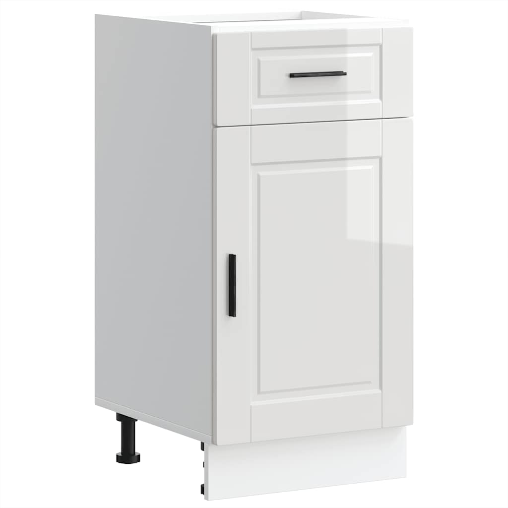 Kitchen Base Cabinet Porto High Gloss White Engineered Wood