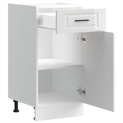 Kitchen Base Cabinet Porto High Gloss White Engineered Wood