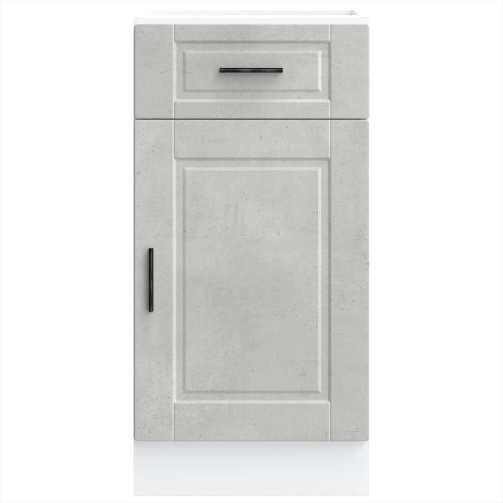 Kitchen Base Cabinet Porto Concrete Grey Engineered Wood